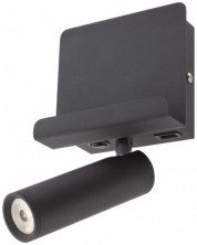 LED Аплик с ключ Smarter - Panel 01-3084, USB, IP20, 3.5W, черен мат