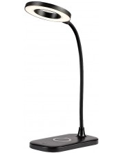 LED лампа с безжично зарядно Rabalux - Hardin, черна