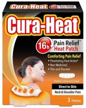 Лепенки при болки във врата и раменете, 3 броя, Cura-Heat -1