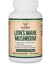 Lion's Mane Mushroom, 500 mg, 120 капсули, Double Wood -1