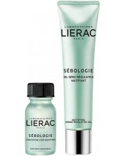 Lierac Sebologie Комплект - Двуфазен концентрат срещу несъвършенства и Гел за лице, 15 + 40 ml -1