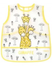 Детска престилка Babyono - Жирафи, жълта -1