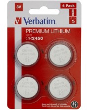 Литиеви батерии Verbatim - CR2450, 3V, 4 бр.