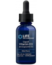 Liquid Vitamin D3, 2000 IU, 29.57 ml, Life Extension -1