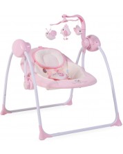 Бебешка електрическа люлка Cangaroo - Baby Swing +, розова -1