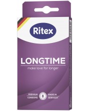 Longtime Презервативи, за естествена издръжливост, 8 броя, Ritex -1