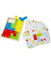 Логическа игра Smart Baby - Подреждане на цветни фигури по шаблон -1