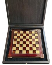 Луксозен ръчно изработен шах Manopoulos, 20 х 20 cm, бордо -1