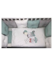 Луксозен спален комплект Bambino Casa - Pillows verde, 12 части -1