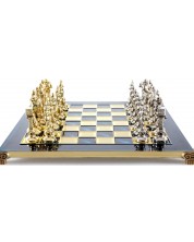 Луксозен шах Manopoulos - Ренесанс, сини полета, 36 x 36 cm