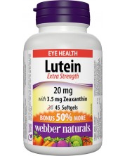 Lutein, 20 mg + Zeaxanthin, 3.5 mg, 45 софтгел капсули, Webber Naturals