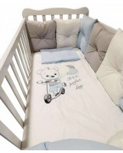 Луксозен спален комплект Bambino Casa - Pillows blu, 12 части