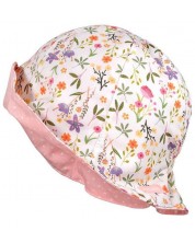Лятна шапка с периферия Maximo - Цветя, UPF30, размер 47 -1