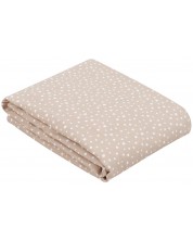 Лятно двупластово одеяло от муселин KikkaBoo - Dots Beige, 100 х 100 cm