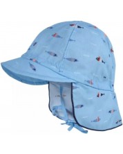 Лятна шапка Maximo - Риби, синя, UPF50+, размер 43, 6-9 м