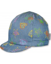 Лятна детска шапка с UV 50+ защита Sterntaler - На звезди, 53 cm, 2-4 години -1