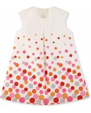Лятна бебешка памучна рокля Sterntaler - На точки, 68 cm, 5-6 месеца