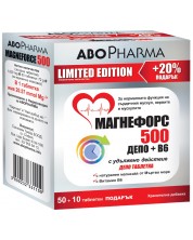 Магнефорс 500 Депо + B6, 50 + 10 таблетки, Abo Pharma