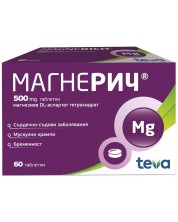 Магнерич, 500 mg, 60 таблетки, Teva -1
