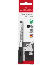 Маркер за текстил Faber-Castell - Черен, в блистер -1