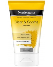 Neutrogena Clear & Soothe Маска за лице, глина и куркума, 50 ml