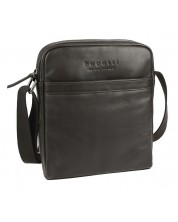 Мъжка кожена чанта през рамо Bugatti Corso – Small, кафява -1