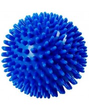 Масажна топка Maxima - 85 mm, плътна с бодлички, синя