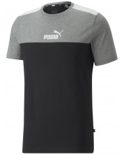 Мъжка тениска Puma - Essentials+ Block , черна/сива