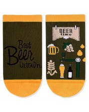Мъжки чорапи Pirin Hill - Beer Time Sneaker, размер 43-46, кафяви