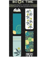 Магнитни книгоразделители Simetro Book Time - Lemons and Flowers -1