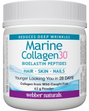 Marine Collagen30 Bioelastin Peptides, 63 g, Webber Naturals -1