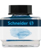 Мастило за писалка Schneider - 15 ml, ледено синьо