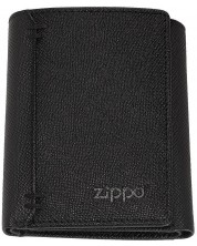 Мъжки портфейл Zippo Saffiano Tri-Fold - RFID защита, черен -1