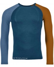 Мъжка блуза Ortovox - 120 Comp Light LS , синя/кафява -1