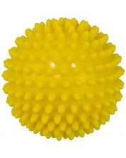 Масажна топка Maxima - 85 mm, плътна с бодлички, жълта -1