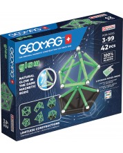 Mагнитен конструктор Geomag - Glow, 42 части -1
