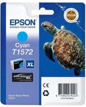 Мастилница Epson - T1572, за Epson Stylus Photo R3000, cyan