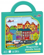 Магнитен пъзел Raya Toys - Градски трафик, 40 части -1
