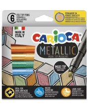 Маркери Carioca- Metallic, 6 цвята -1