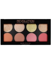 Makeup Revolution Палитра руж и хайлайт Blush Goddess, 8 цвята -1