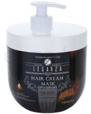 Leganza Маска за коса с кератин, с помпа, 1000 ml