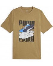 Мъжка тениска Puma - Graphics Sneaker , кафява