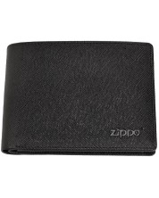 Мъжки портфейл Zippo Saffiano Top-Fold - RFID защита, черен -1
