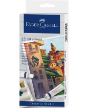 Маслени бои Faber-Castell - 12 цвята, 9 ml