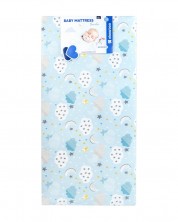Бебешки матрак KikkaBoo - Siesta 60 x 120 x 10 cm, Clouds Blue -1
