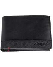 Мъжки портфейл Zippo Nappa Bi-Fold 8 CC - Черен
