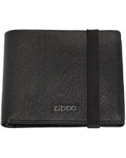 Мъжки портфейл Zippo Saffiano - RFID защита, черен