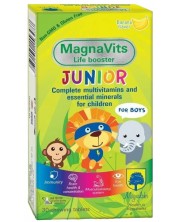 MagnaVits Джуниър за момчета, 30 дъвчащи таблетки, Magnalabs