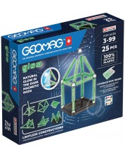 Mагнитен конструктор Geomag - Glow, 25 части