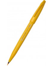 Маркер четка Pentel Sign Pen - SES15C, жълт -1